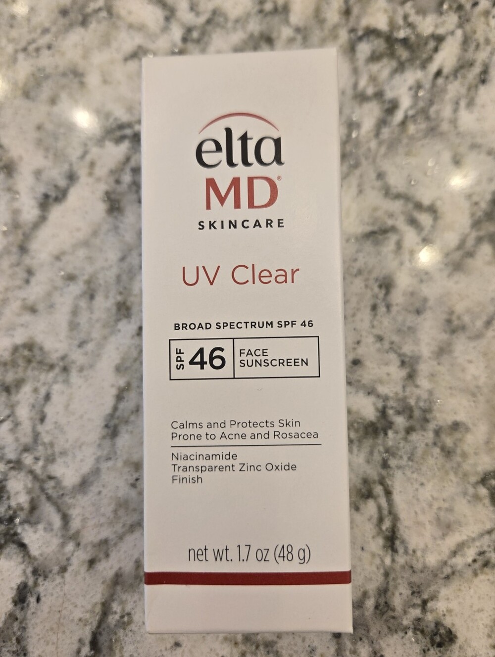 NWT EltaMD UV Clear Face Sunscreen - White and Red Accents